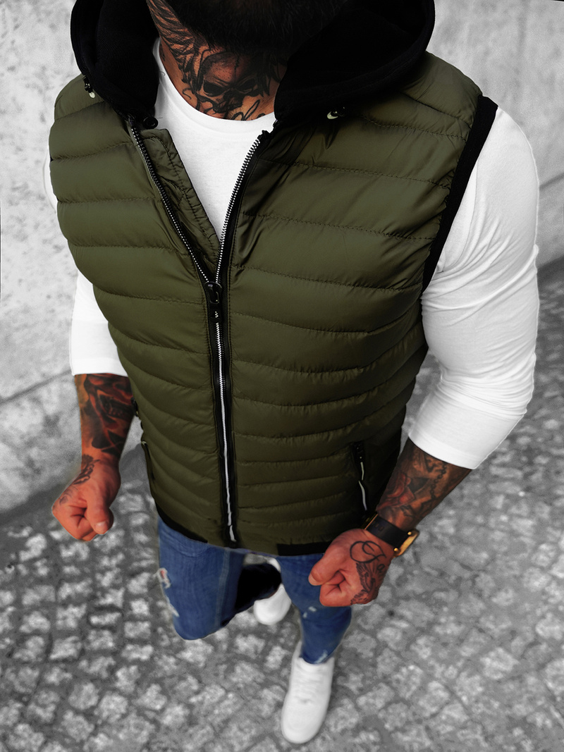 Chaleco de hombre caqui OZONEE N/7135
