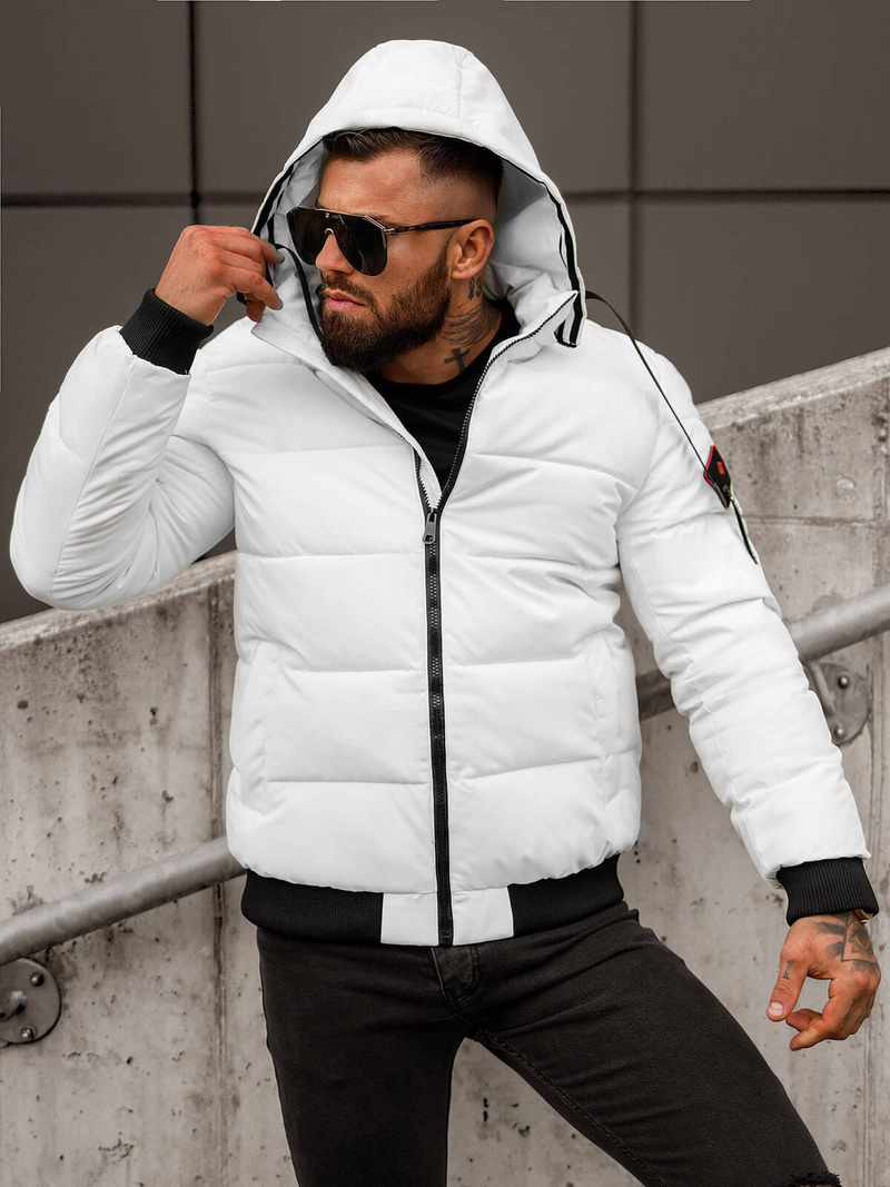 Chaqueta de invierno de hombre blanca OZONEE JS/31M5031/281