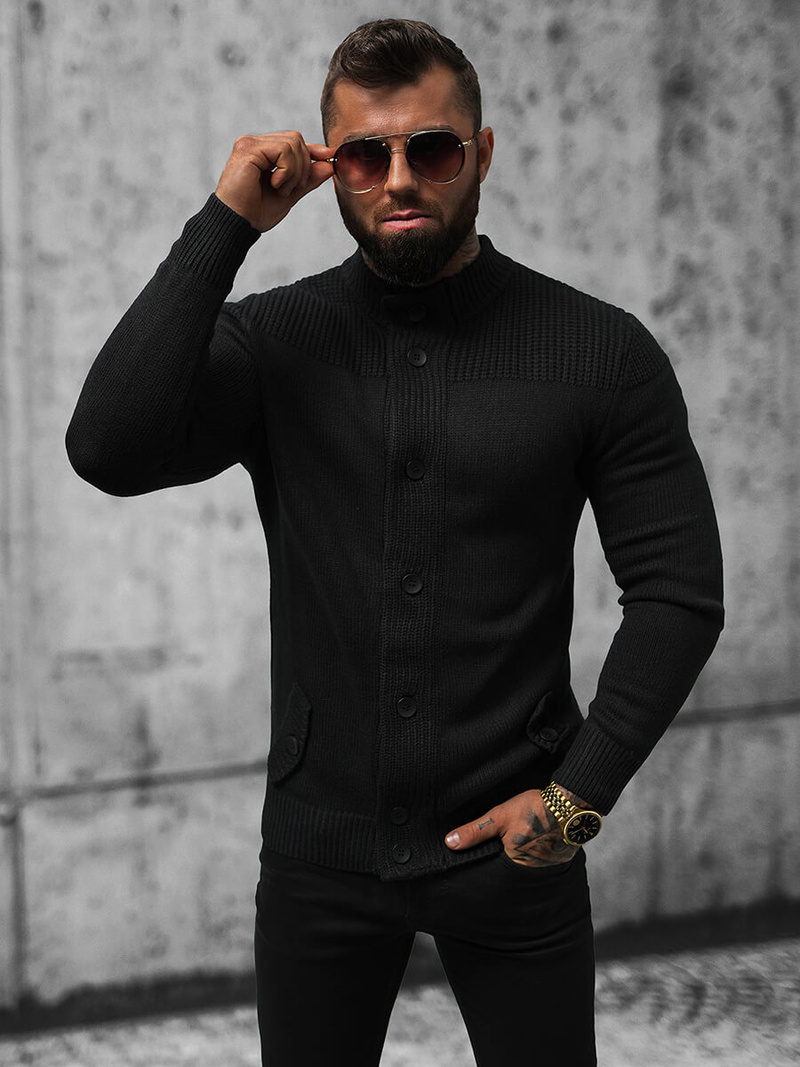 Jersey de hombre negro OZONEE NB/MM6011/4