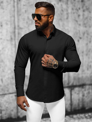 Camisa de hombre negra OZONEE O/V75