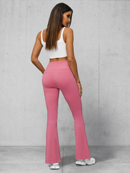 Leggings para mujer con piernas anchas rosa-oscuro OZONEE JS/17K588/111