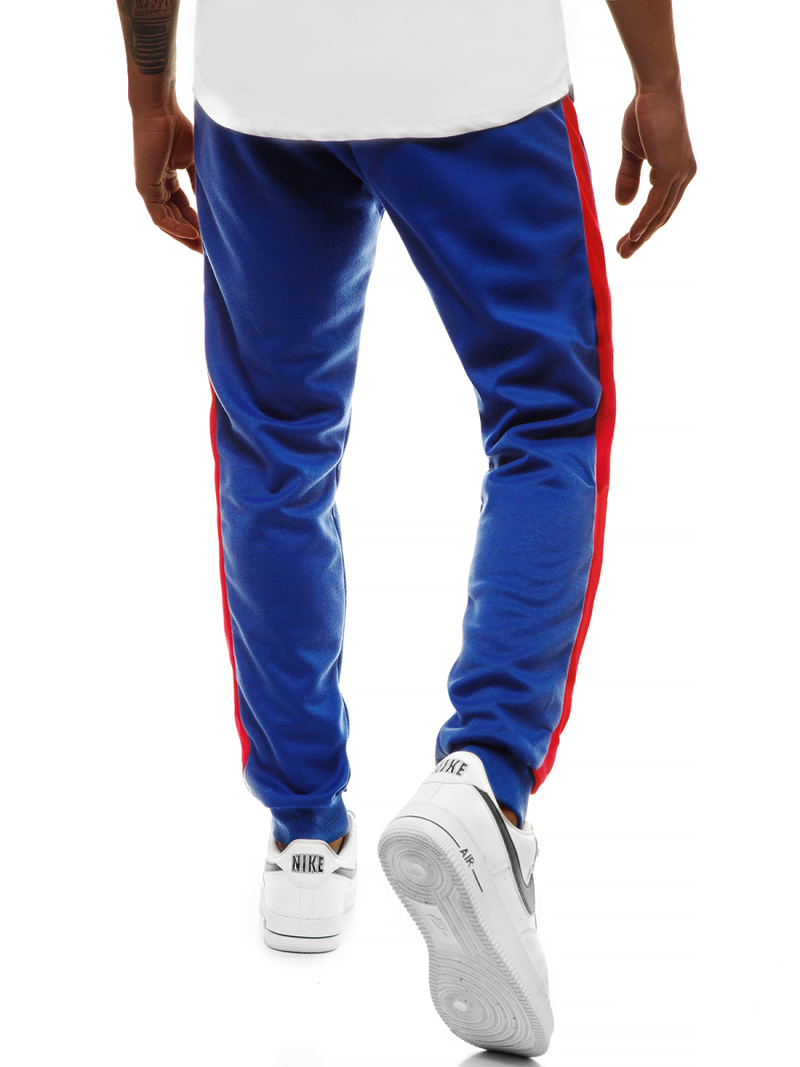 Pantalón de chándal de hombre azul rojo OZONEE JS/JZ11005