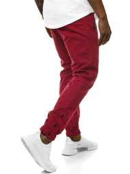 Pantalón chino jogger de hombre burdeos OZONEE A/0952