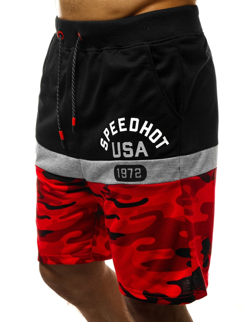 Pantalón corto de hombre rojo JS/KK300157