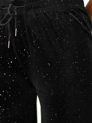 Pantalones velour de mujer negras OZONEE JS/92K519/3