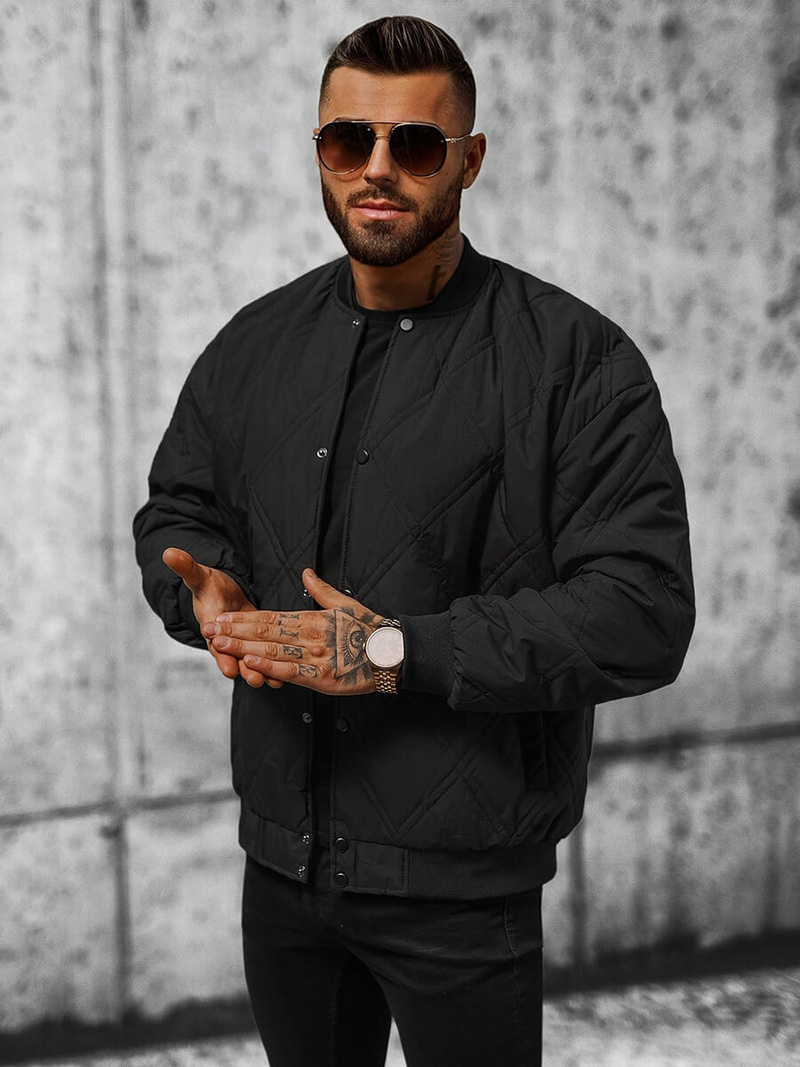 Chaqueta de hombre negra OZONEE JS/84M3020/392