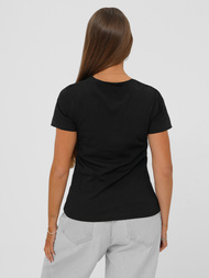 Camiseta de mujer negra OZONEE JS/96T690/3