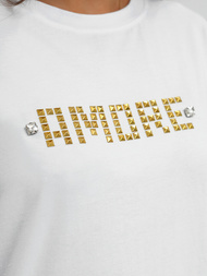 Camiseta de mujer blanco y dorado OZONEE JS/YJ77716