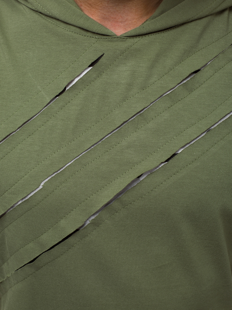 Camiseta sin mangas de hombre caqui OZONEE O/1254Z