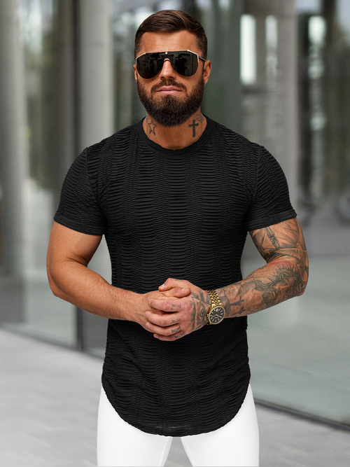 Camiseta de hombre negras OZONEE O/B1147