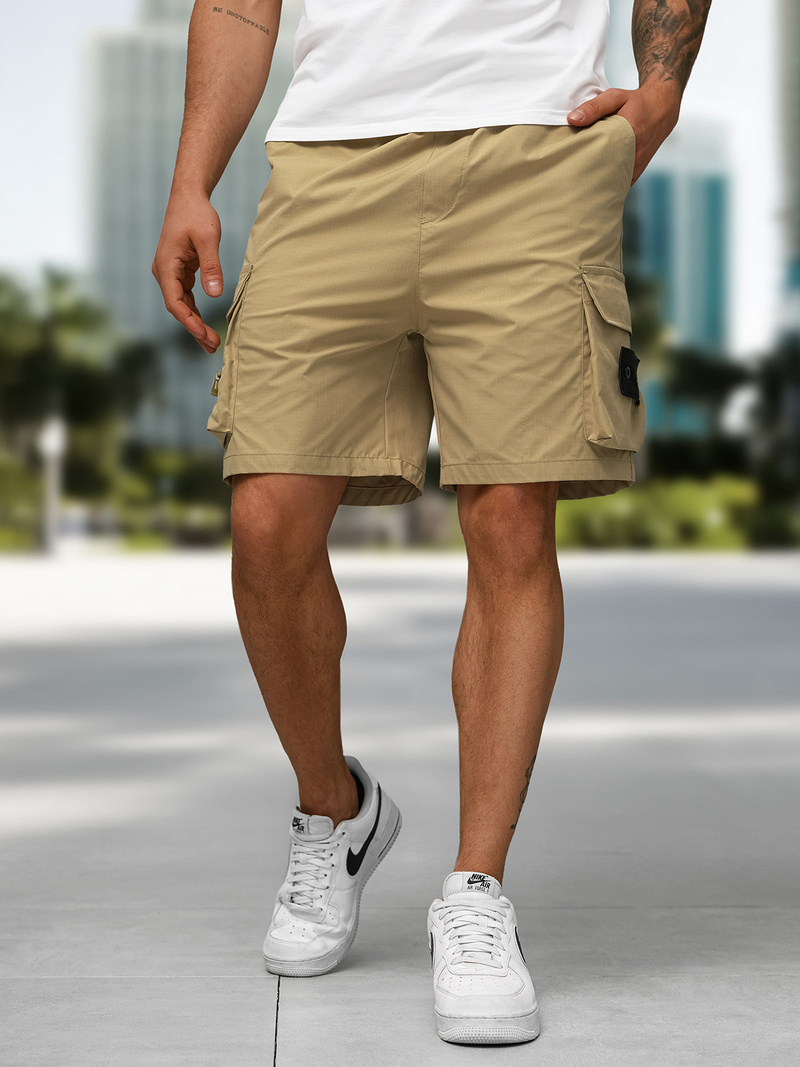 Pantalón corto de hombre beige OZONEE JS/27K6538/6