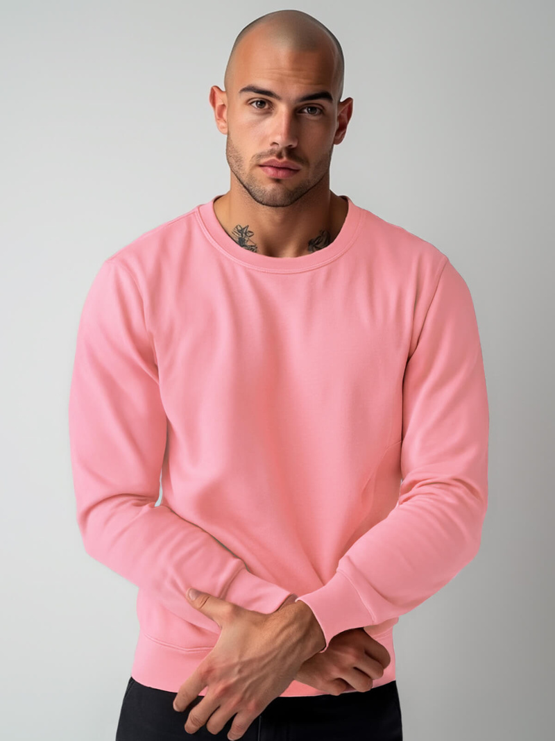Sudadera de hombre rosa claro OZONEE JS/2001-10Z