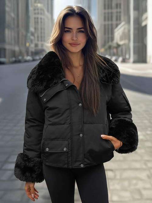 Chaqueta de mujer en negra OZONEE O/H833Z