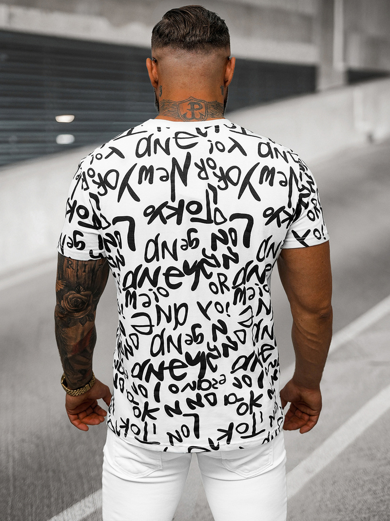 Camiseta de hombre blanca OZONEE O/T1268/1