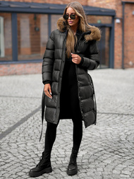 Chaqueta de mujer negra OZONEE JS/5M3298/392Z