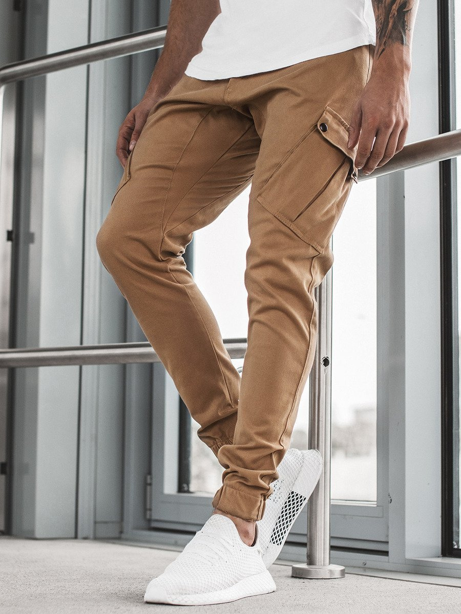 Pantalon Hombre Jogger Camel Hombre Pantalón Jogger De Hombre