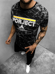 Camiseta de hombre negra OZONEE JS/SS10917Z