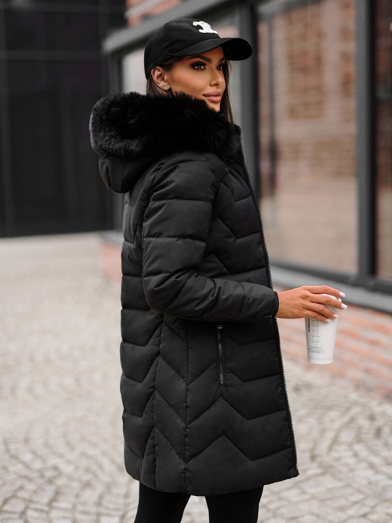 Chaqueta de mujer negra OZONEE JS/16M9121/392Z