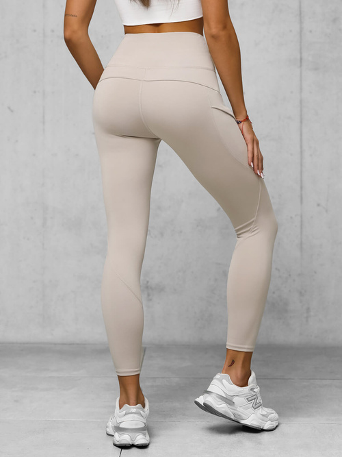 Leggings para mujer beige OZONEE JS/XY24017L