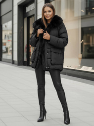 Chaqueta de mujer negra OZONEE JS/16M9185/392Z