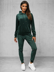 Chándal velour de mujer de verde-oscura OZONEE O/8C1175/9Z