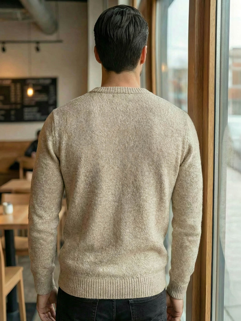 Jersey de hombre beige OZONEE JS/59B3607/155