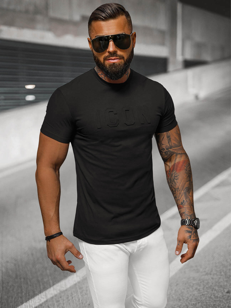 Camiseta de hombre negras OZONEE NB/MT3111