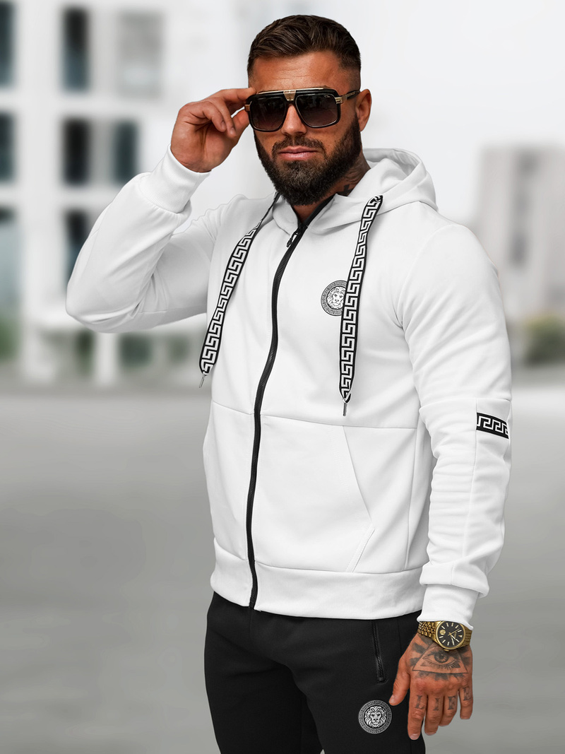 Chándal de hombre blanco-negro OZONEE O/LN11887