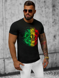 Camiseta de hombre negra OZONEE O/T138/3Z