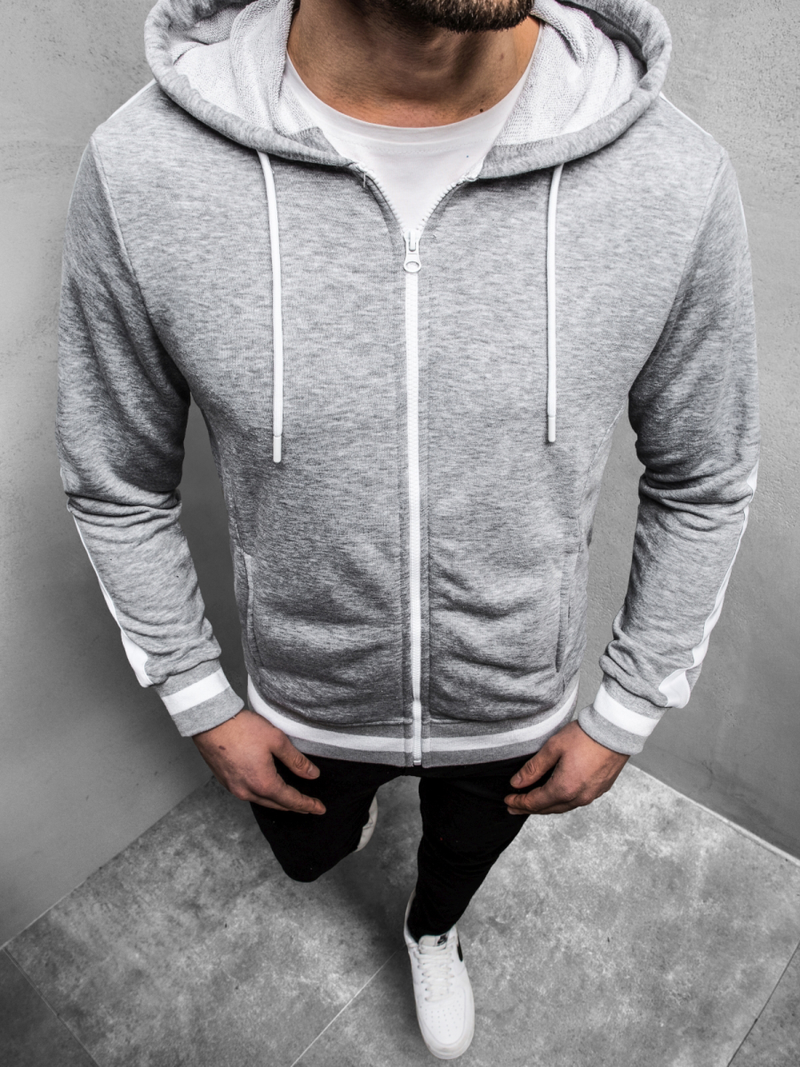 Sudadera de hombre Сiра OZONEE A/1009Z