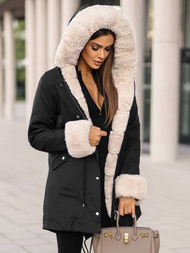 Chaqueta de mujer en negra OZONEE JS/M763/392Z