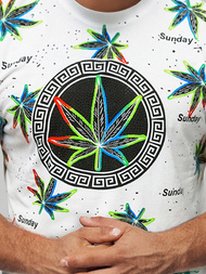 Camiseta de hombre blanca OZONEE O/T136/1Z