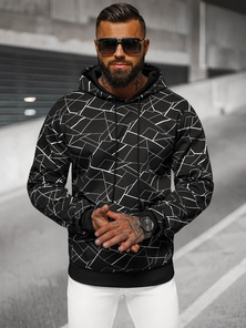 Sudadera de hombre negra OZONEE JS/88B1235/3