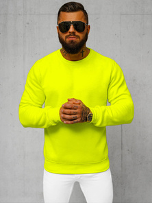 Sudadera de hombre neón amarilla OZONEE JS/2001-10Z