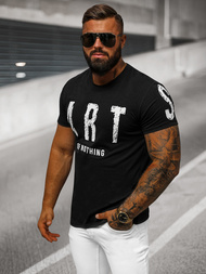 Camiseta de hombre negra OZONEE O/8T1263/3