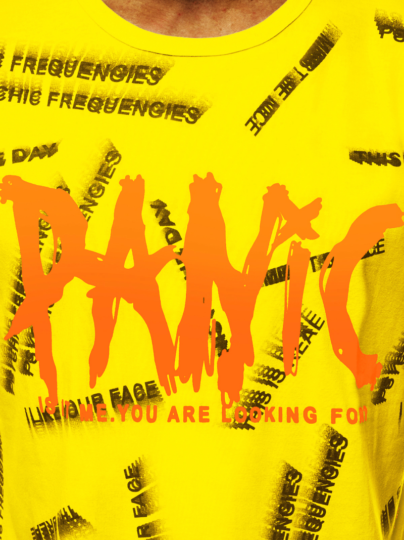 Camiseta de hombre amarillo OZONEE JS/KS1998