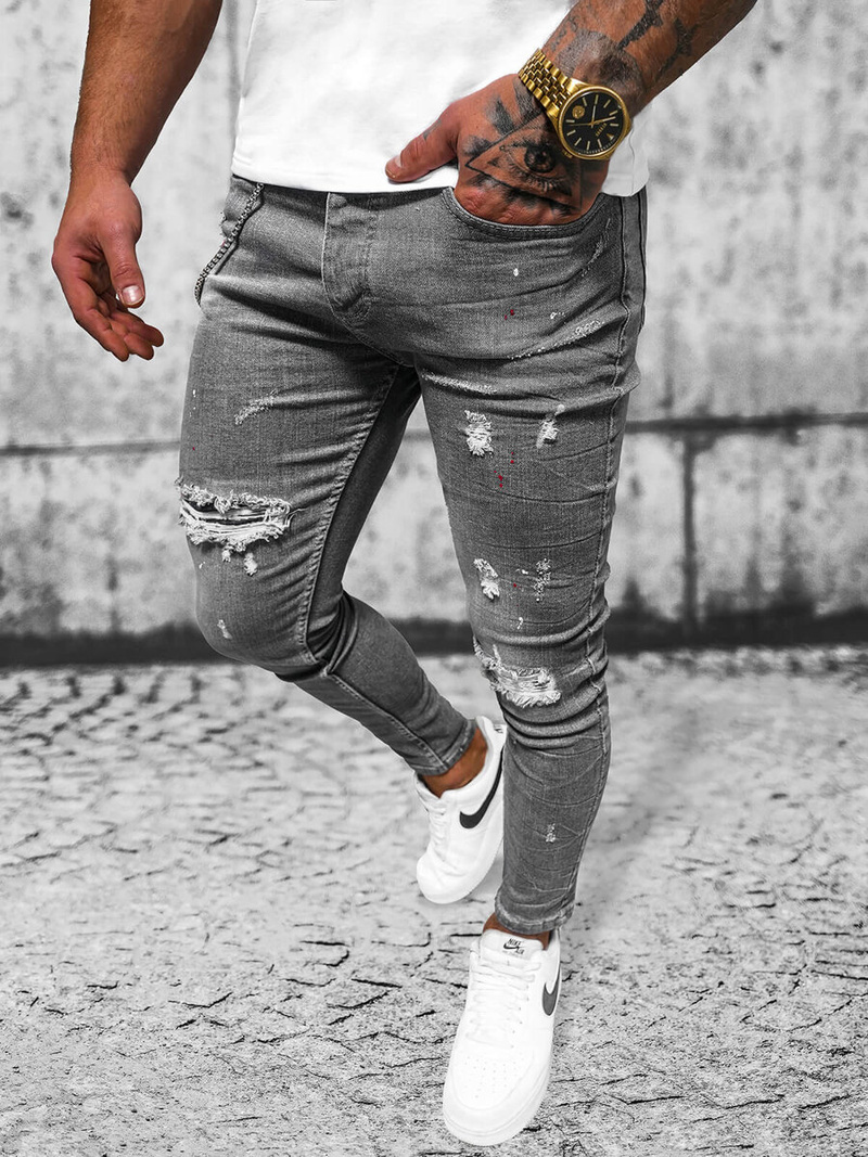 Vaqueros de hombre grafito OZONEE O/MB459