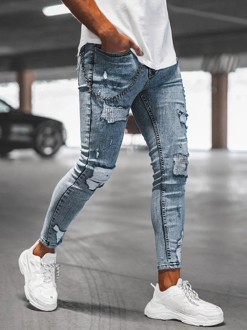 Vaqueros de hombre azul claro OZONEE DP/214