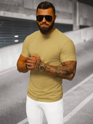 Camiseta de hombre beige OZONEE NB/MT3001