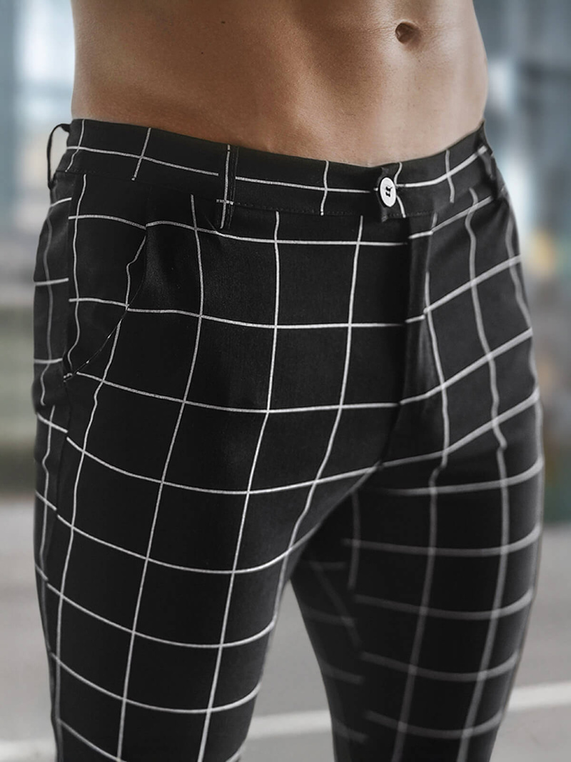 Pantalón chino de hombre negras OZONEE O/P4009Z