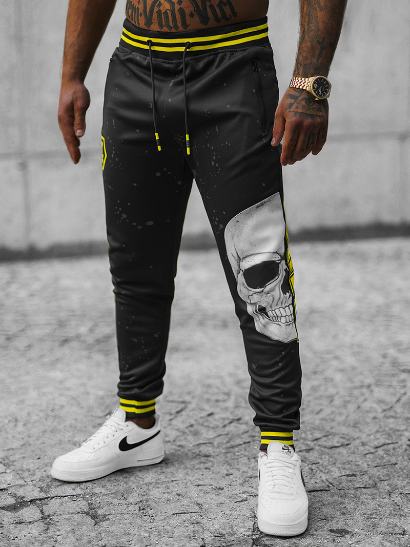 Pantalón de chándal de hombre negras OZONEE JS/K10228Z
