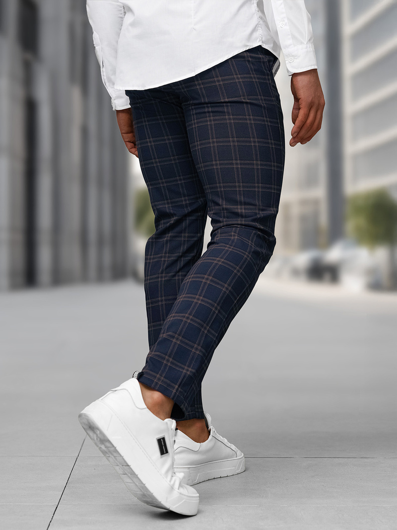 Pantalón chino de hombre azul marino OZONEE DJ/5632Z