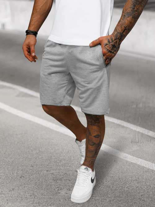 Pantalón corto de hombre gris OZONEE JS/8K100/2Z