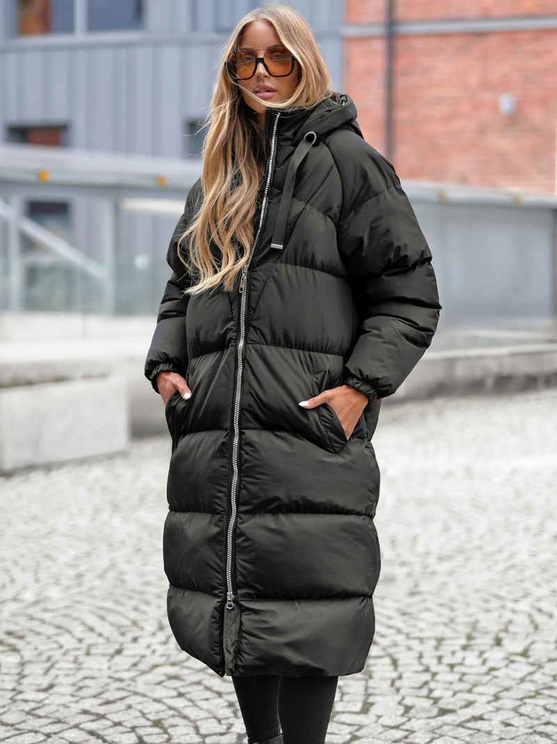 Chaqueta de mujer negra OZONEE JS/5M3163/392Z