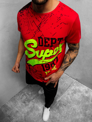 Camiseta de hombre roja OZONEE JS/KS1942Z