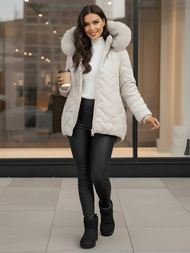 Chaqueta de mujer gris-clara OZONEE JS/16M9296/280Z