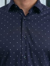 Camisa de hombre azul marino OZONEE V/V181