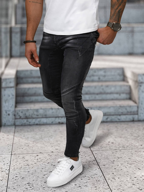 Vaqueros de hombre negras OZONEE NB/MP0025NZ