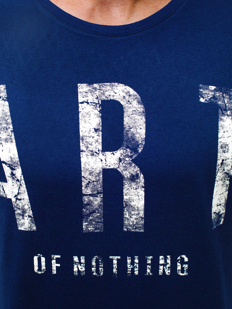 Camiseta de manga larga de hombre azul marino OZONEE O/1292Z