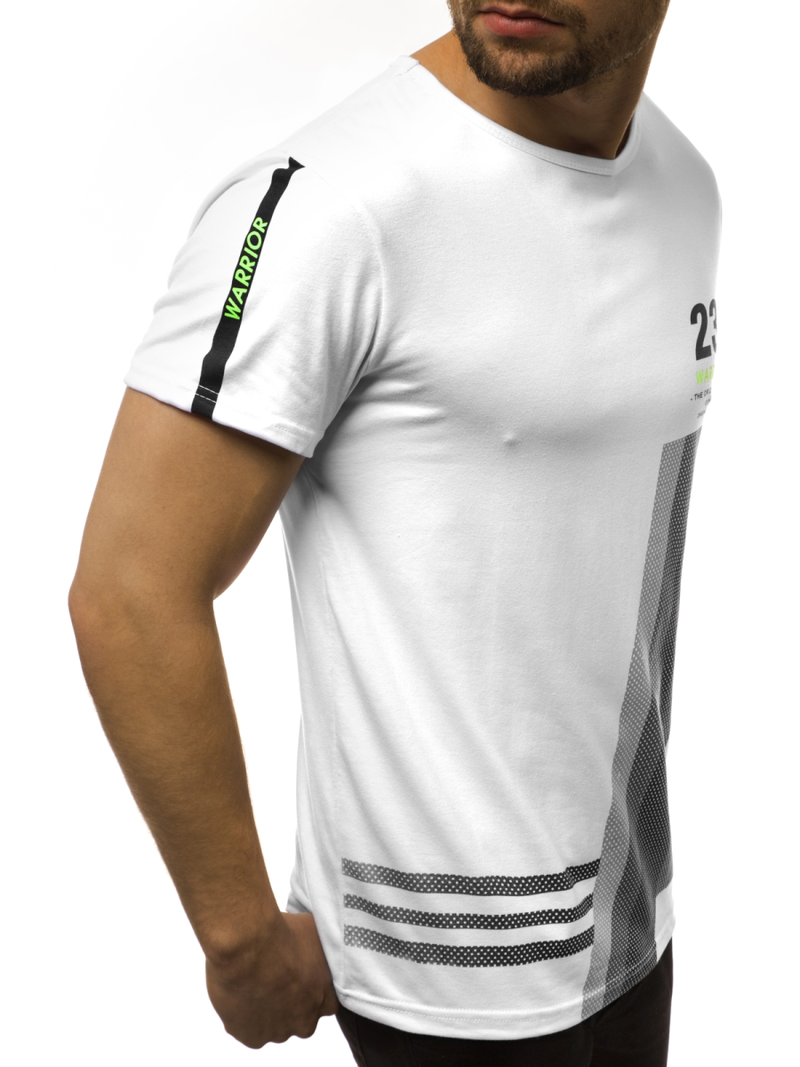 Camiseta de hombre blanca OZONEE JS/SS10932